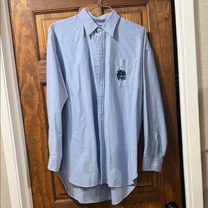 Polo by Ralph Lauren Light Blue Women's Button-Down Shirt with Pocket Logo